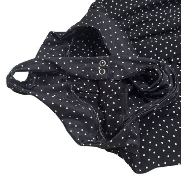 AFRM Rexy Button Front Bodysuit Polka Dot Special Occasion Feminine Party M - Picture 7 of 10